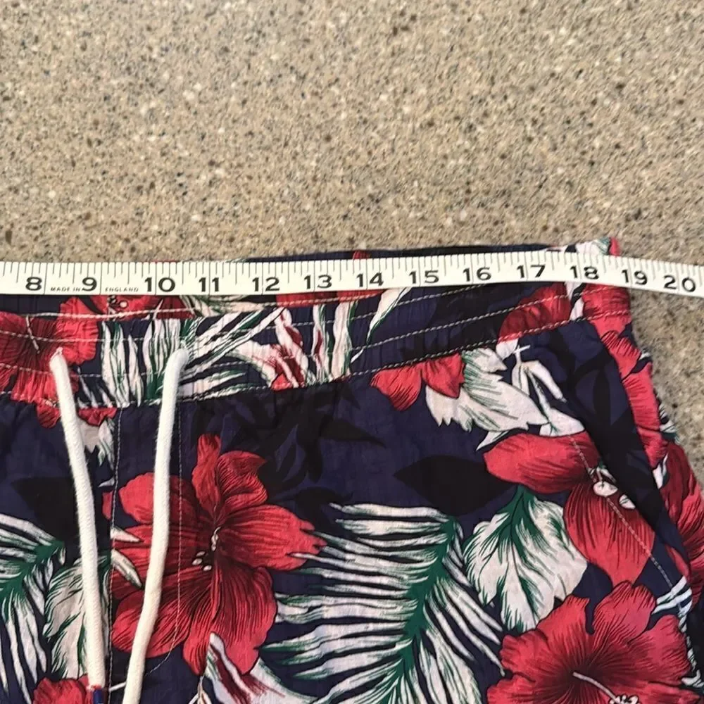 JOGAL Hibiscus Floral Hawaiian Print Shorts